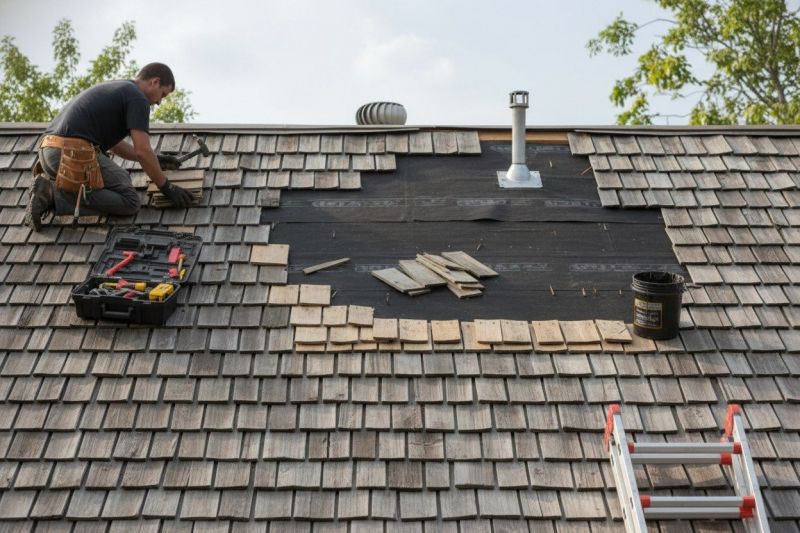 Shake Roof Replacement detail